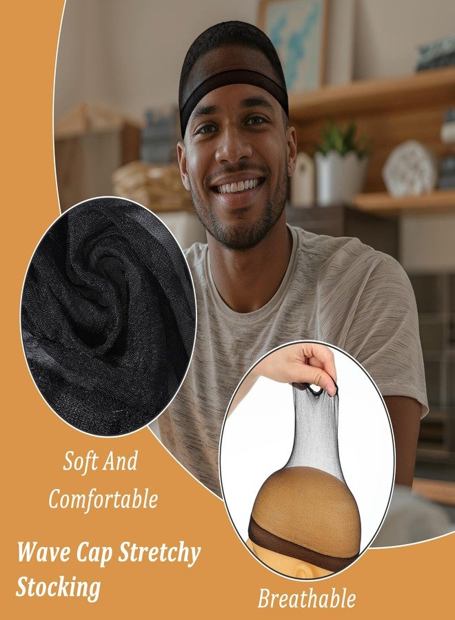 سيبا قبعة سيبا للرجال، 30 قطعة، قبعة شعر مستعار مرنة، شبكة شعر مطاطية، قبعات جوارب للرجال البالغين، مريحة وجيدة التهوية للارتداء لفترات طويلة، أسود - Image 5